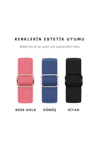Örgü Kordon, Apple Watch Series 11,10,9,8,7,6,5,3,se,se2,se3 İle Uyumlu, Ayarlanabilir, 42mm/41mm/40mm/38mm Ve 46mm/45mm/44mm/49mm