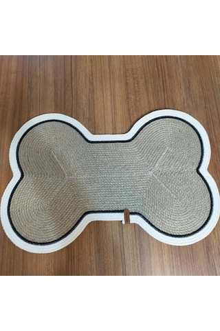 Köpek Evcil Hayvan Mama Paspası / Hasır Kedi Köpek Kemik Şekli Ma