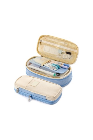 Agoodshop Çok Bölmeli Büyük Kapasiteli Kalem Kutusu 3bp-yeşil