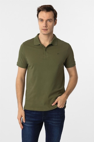 Süvari Haki Slim Fit Düz Polo Yaka Tişört Haki