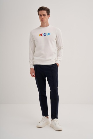 Cazador 3 İplik Şardonlu Sweatshirt 5161 Beyaz Beyaz