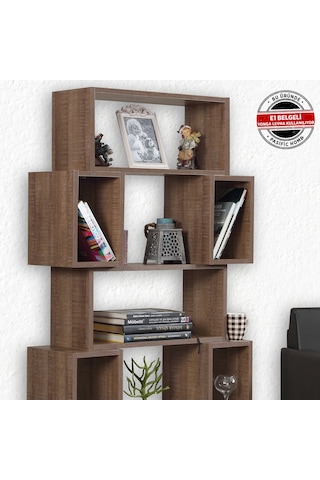 Pasifichome Box Raflı Kutulu Kitaplık Koyu Meşe / Çalışma Odası Kitaplık