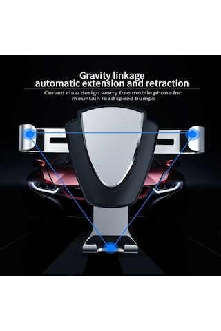 Tongxida Gold Metal Gravity Auto Phone Holder Car Air Vent Clip Car Mount Hawksbill Case -