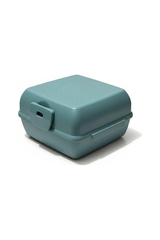 Bölmeli Sağlıklı Saklama Ve Yemek Kabı - Bpa Sız Sağlıklı - Kilit Kapak - Taşınabilir Lunchbox- Su Yeşili Çok Renkli