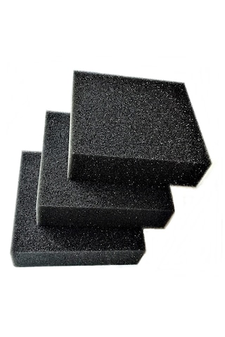 Biyolojik İnce Gözenekli Siyah Akvaryum Filtre Süngeri 18 X 18 X 5 Cm 1 Adet