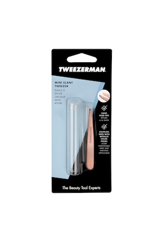 Tweezerman Mini Slant Tweezer Rose Gold Altın Pembe Cımbız