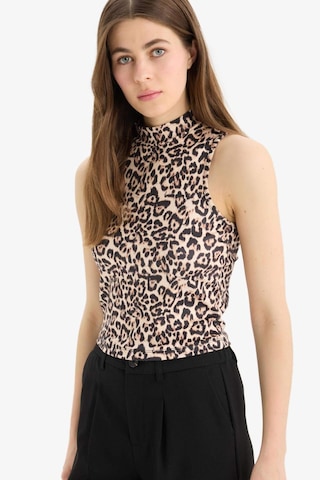 DeFacto Slim Fit Dar Kesim Leopar Desenli Yarım Balıkçı Yaka Atlet D5542AX25SPBN287