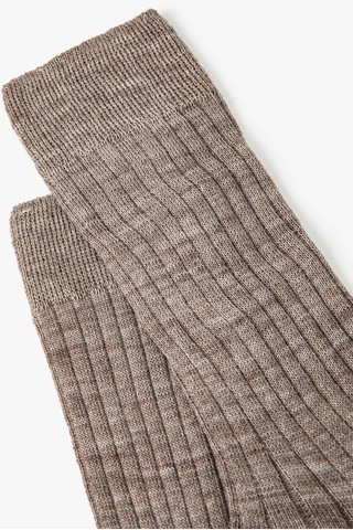 Koton Soket Çorap Kalın Dokulu Yün Karışımlı Kahverengi 4wam80213aa 4WAM80213AA532 Kahve