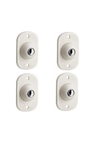 Mini Yapışkanlı Eşya Kaydırma Aparatı - 4'lü Set Açık Gri