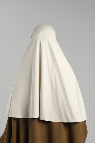 Hürrem Bone Bej Pratik Hazır Geçmeli Tesettür Eşarp Viskon Pratik Namaz Örtüsü 2201 12 BEj