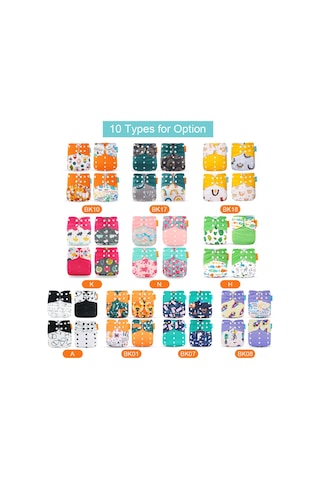 Geeksen Bebek Eğitim Bezi 4'lü Paket - Su Geçirmez, Nefes Alır, Yıkama Uygun, Yüksek Emici, Esnek Kollu, Hem Erkek Hem Kız Bebekler İçin Model H