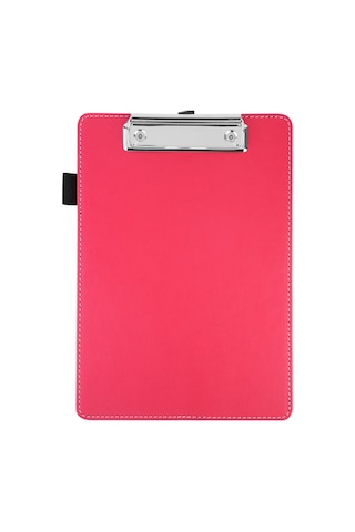 Sekreterlik,a5 Küçük Boy,kapaksız,a5 Clipboard Vegan Suni Deri,17,5x24,5 Cm.,fuşya/pembe
