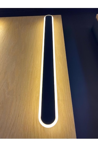 58 Cm 18w Dekoratif Stıck Aplik 3000k Sarı Işık Elektrik Bağlantısı Gerektirir Modern Şık Led Aplik Gri