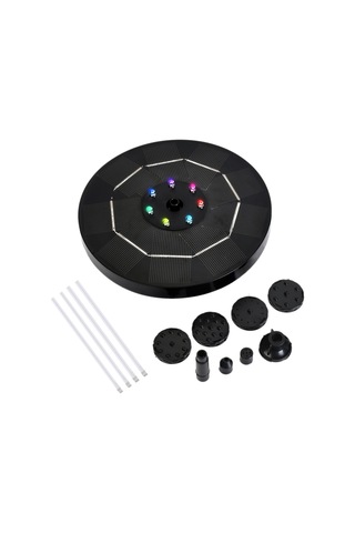 3.5 W Led Renkli Gradyan Işık Güneş Çeşmesi Pompası Siyah