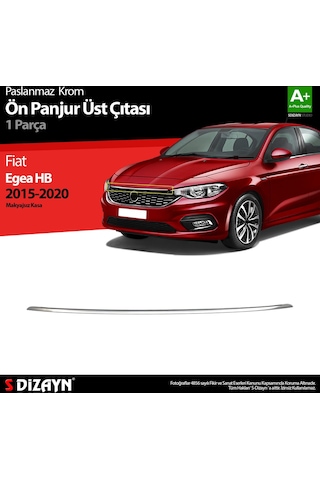 S-Dizayn  Fiat Egea Hb Krom Ön Panjur Üst Çıtası 2015-2020