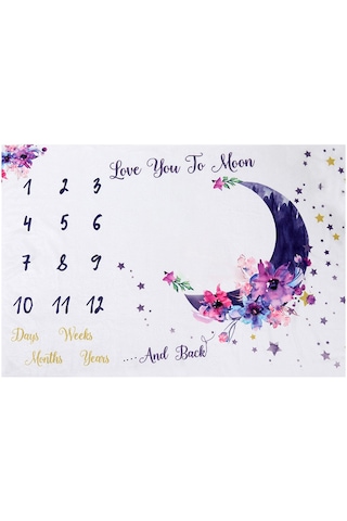 Dolıty Bebek Milestone Battaniye Aylık Ay Fotoğraf Prop Stil-a Stil A Çok Renkli