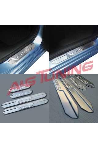 Honda Civic Fc5 Krom Kapı Eşiği 4 Prç. 2016 ve Üzeri P.Çelik N11.6444