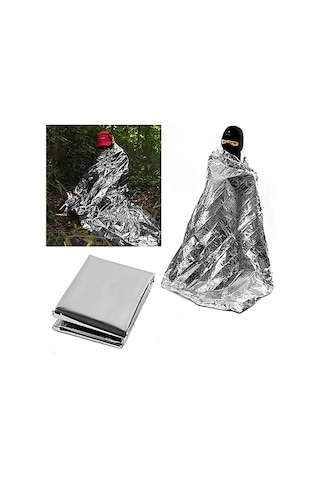 Ayt Sunup Soğuk Ve Sıcak Tutan Çift Taraflı Gümüş Acil Durum Battaniyesi Termal Battaniye Deprem Çantasına Uygun