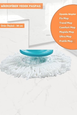 Mikrofiber Yedek Paspas Mop Comfort-magic-pratik-fix-ultra-trend-mopida Mop Uyumlu