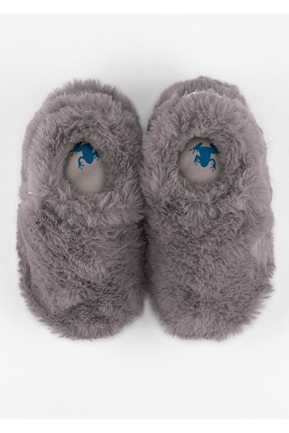 Furry Furry Gri Kürk Barefoot Patik