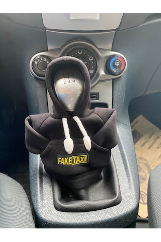 Vites Poları - Her Araca Uyumlu Vites Süsü Vites Araç Aksesuarı Siyah Renk Fake Taxi Logolu