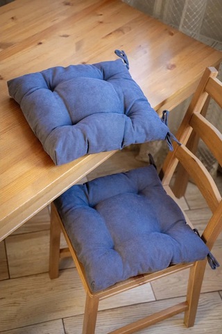 Slavıca Sandalyeye Takılan Bağcıklı Kare Yastık 40x40cm 363124946 Koyu Gri