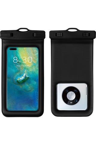 Mufunye Süper Dayanıklı Pvc Su Geçirmez Telefon Çantası - Yüzme, Dalış, Kamp İçin - 99% Telefon Modeline Uyumlu - Siyah Renk