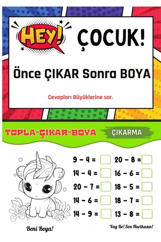 Okul Öncesi Ve Birinci Sınıflar Süper Matematik Topla-çıkar-boya