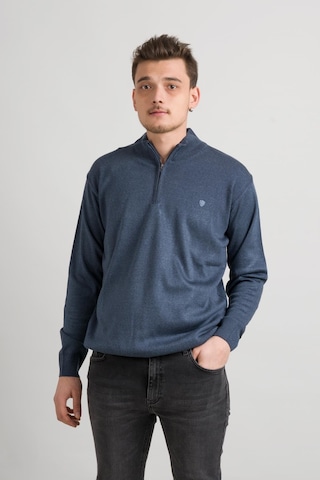 Regular Fit Yarım Balıkçı Fermuarlı Akrilik Viskon Karışımlı Erkek Triko Kazak 001