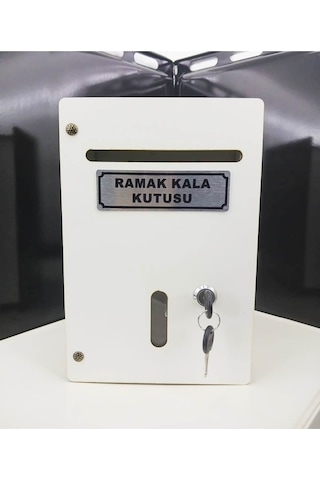 Beyaz Büyük Boy Ahşap Ramak Kala Kutusu