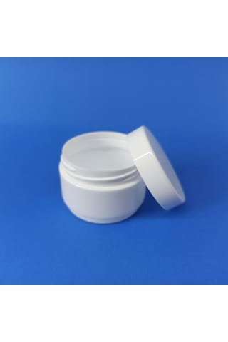 50 Adet 25 Ml Beyaz Renk Mini Boş Pomat-Krem-Kozmetik Kutusu