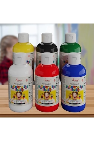 Ana Renkler Parmak Boyası 6&apos Lı Set 6x250gr Diğer