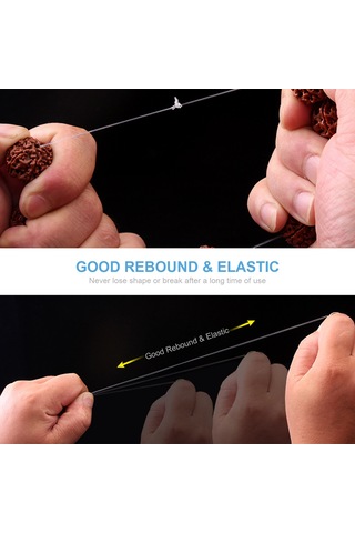 Leezsing 0.5mm Şeffaf Lastik İpi 12.8m - Kuruşluk, Bilezik, Gümüşlük Yapımı İçin Esnek, Dayanıklı Bead İpi Diğer