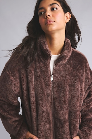 Defacto Loose Fıt Yarım Fermuarlı Polar Hırka H7859ax26wnbn258 Kahve-bn258