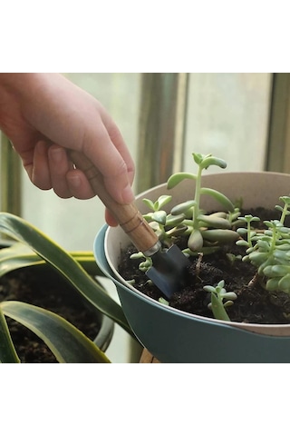 3 Lü Mini Bahçe Kamp Seti Kürek Tırmık Çapa El Aletleri Saksı, Balkon Ve Çiçek Dikim Bahçe Malzemeleri