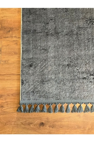 Saraz Halı Puffy Kabartma Desenli Yıkanabilir Kaymaz Taban Salon Halısı Mutfak Koridor Halısı S51