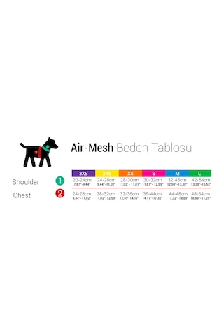 Tailpetz Airmesh Neon-Lime Göğüs Tasması Xl