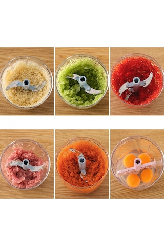 Reedark El İşlemli Mutfak Multifonksiyonlu Kesici - Et, Sarımsak, Sebze Hızlı Parçalıcı Küçük Boy, Mavi Diğer