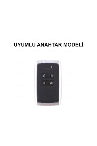 Renault Clio 5 Megane E-tech Austral Koleos Kadjar Captur Zoe Deri Görünüm Tpu Anahtar Kılıfı Gümüş