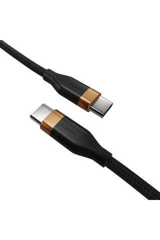 Duracell 1m Usb-c To Usb-c 60w Örgülü Data Kablosu - Siyah