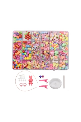 Wezone 01 Çok Renkli Delikli Plastik Boncuklar - Kolye Ve Bilezik Dıy Takı Seti Diğer