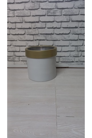 30 30 Darbuka Saksı Şık Tasarım Gold Kemerli