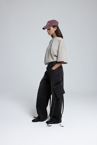 Mai Collection Mai Studios Co. Roger Yıkamalı Siyah Kargo Jean Pantolon Siyah