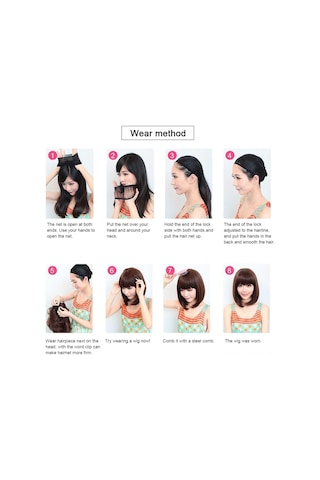 Qingmipy Kolay Takılabilen Siyah Kıvırcık Saç Peruğu - Wıg-142b, Yüksek Isıya Dayanıklı Lif, 40cm Uzunluk Diğer