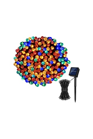 Skycity Güneş Enerjili 50 Led 8 Fonksiyonlu Çok Renkli Işık Zinciri - Dış Mekan Bahçe Bahçe Noel Dekorasyonu 9.5m Su Geçirmez Diğer