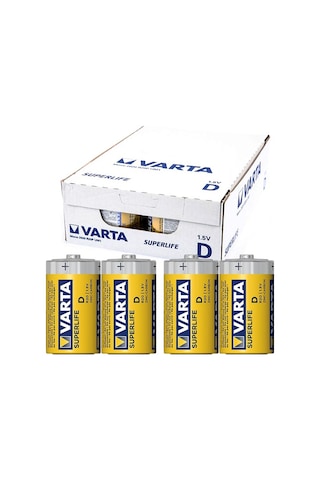 Varta Superlife Çinko Büyük D Boy Pil 24'lü Paket Tdrtr