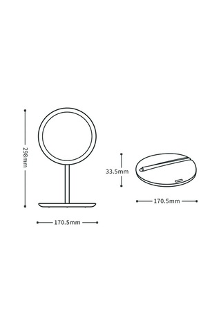 Sones Hm-02 12 Led Taşınabilir Şarjlı Manyetik Katlanır Seyahat Hafif Makyaj Aynası Kayısı