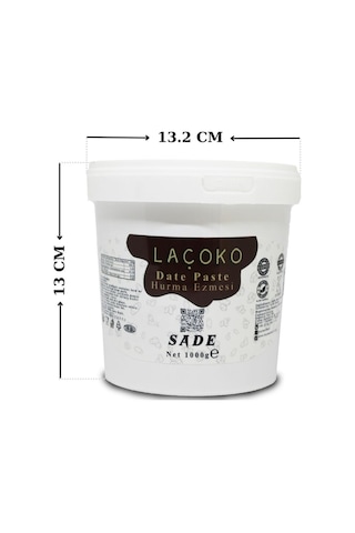 Laçoko Kova Şekersiz Katkısız Vegan Doğal Hurma Ezmesi Hurma Dolgusu Hurma Püresi 3 x 1 KG