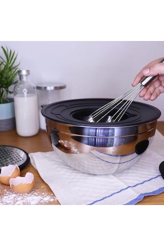 Serenk Modernist Rendeli Çelik Karıştırma ve Saklama Kabı  9 Parça