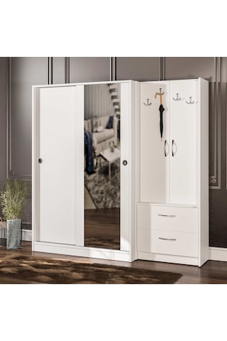 Abre Vm-300348 Beyaz Vestiyer Portmanto Ayakkabılık Diğer